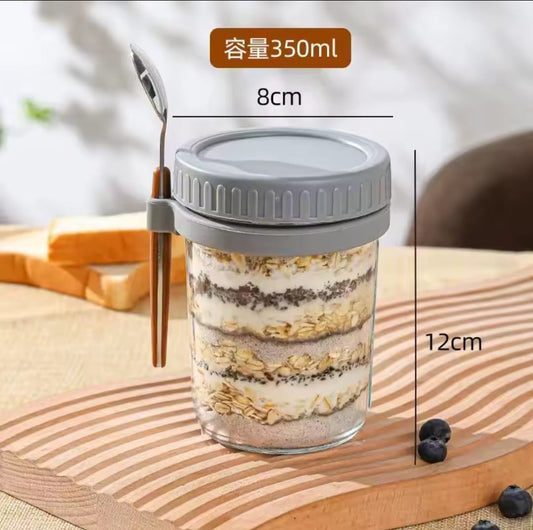 4pc set overnight oats jar