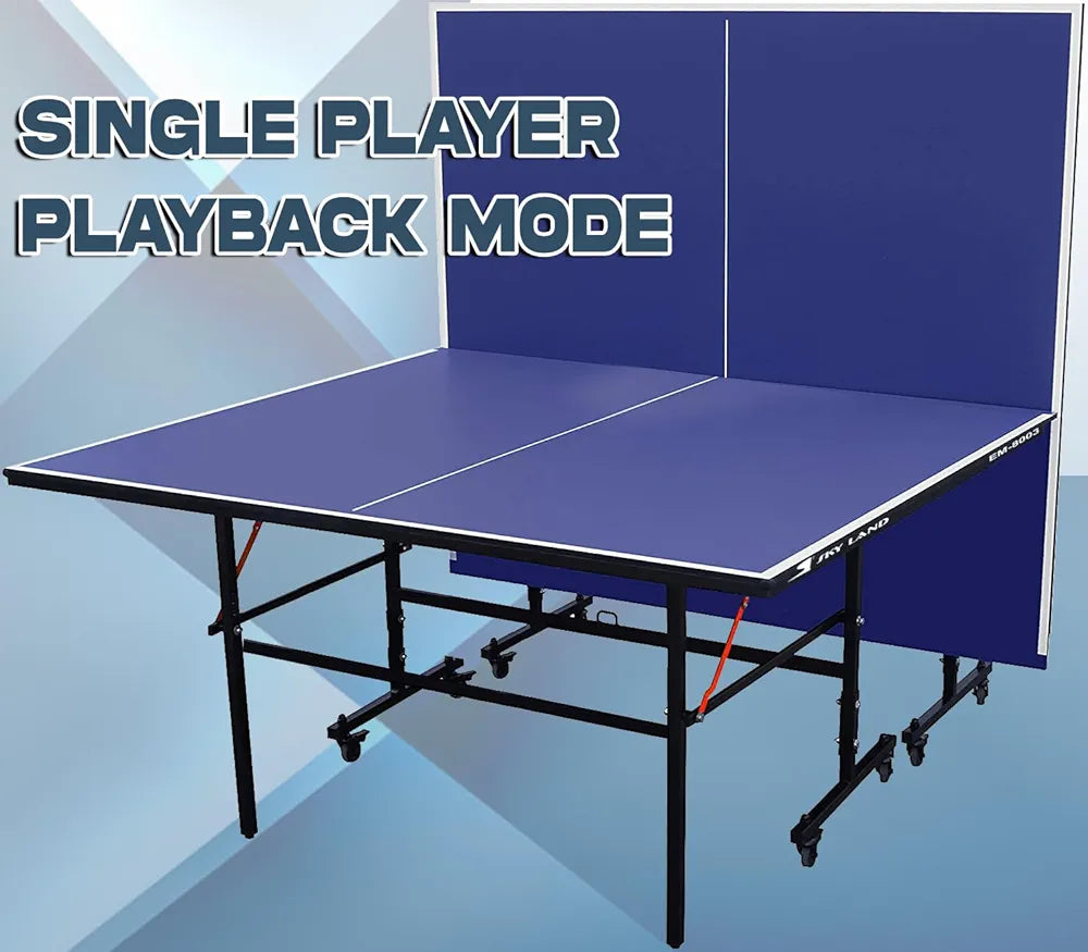 Indoor blue table tennis table