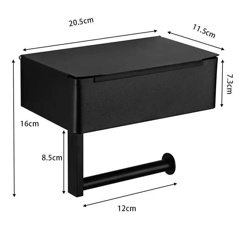 Stainless steel roll paper rack/ Tissue holder/ Toilet paper holder with storage box