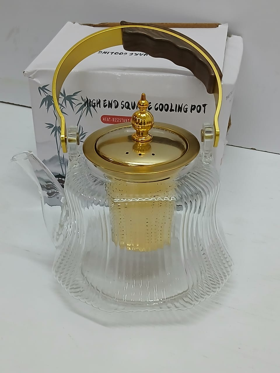 Heat resistant Glass Teapot with Strainer infuser