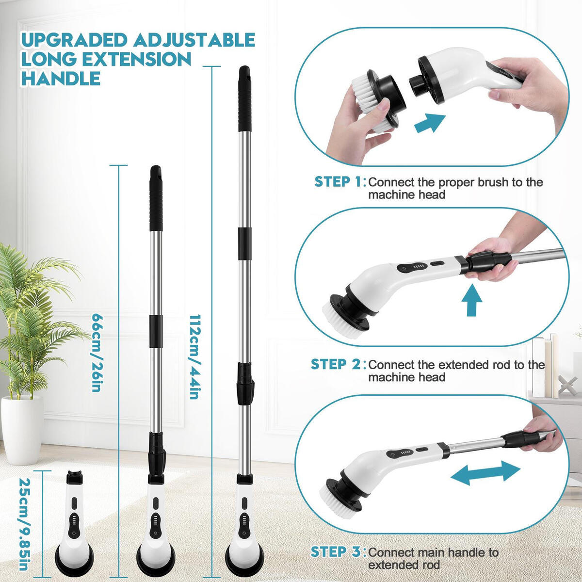 Rechargable 9in1 cleaning brush