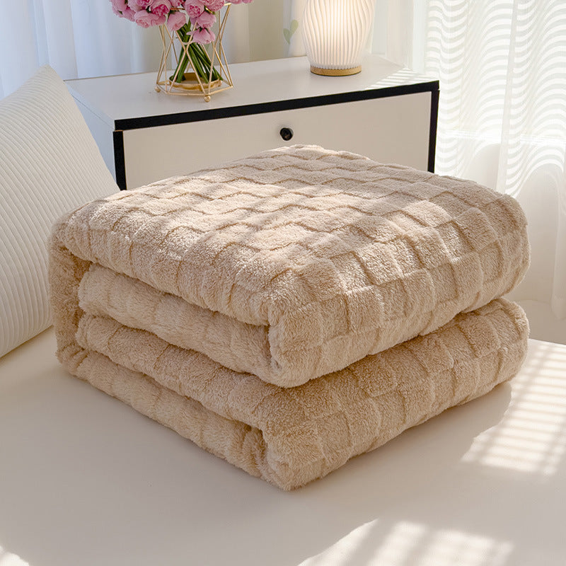 Luxury textured fleece blanket