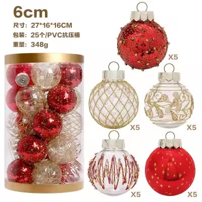 25pcs Christmas baubles