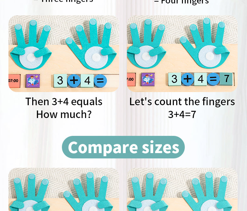 Montessori educational aids with clock