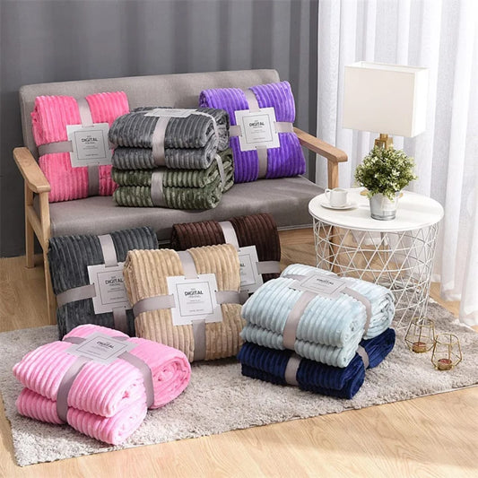 Ultra-soft Fuzzy Fleece Throw Blanket