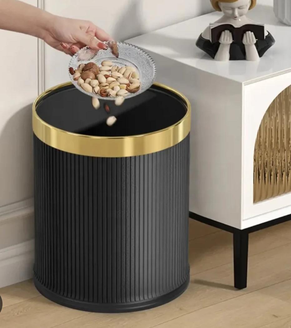 12L Cylindrical Exquisite Plastic Trash Can/ Dustbin