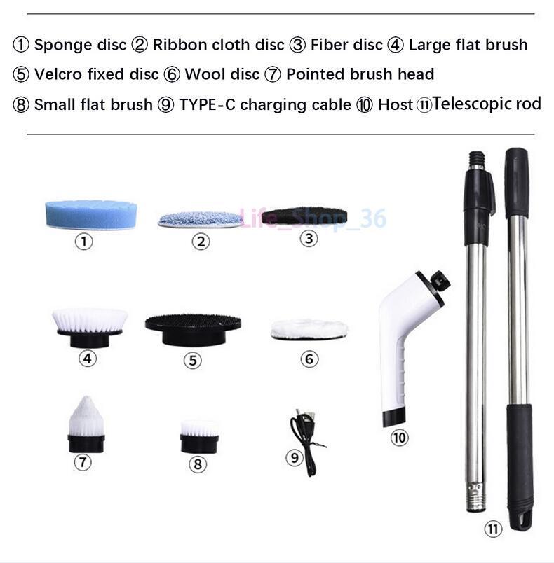 Rechargable 9in1 cleaning brush