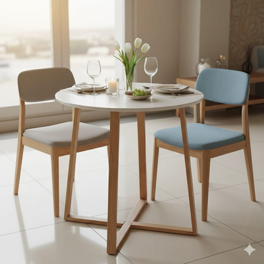 Round minimalist eames dining table