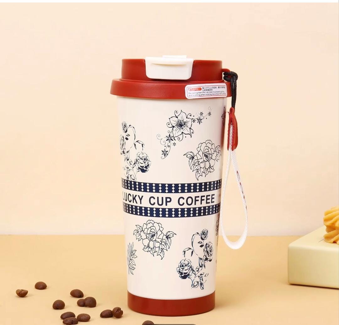 Insulated thermo cup with temperature display