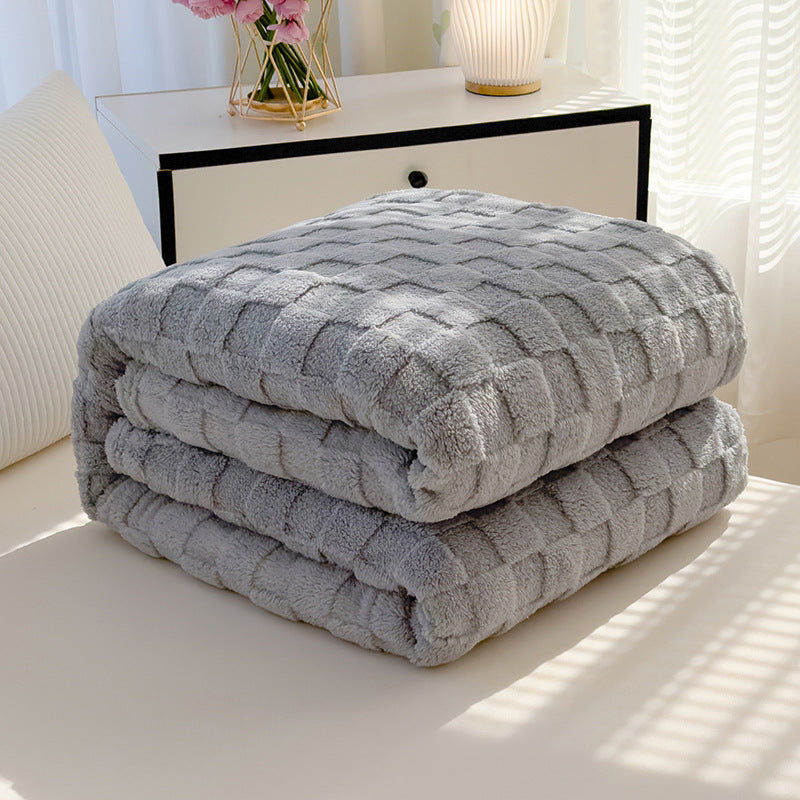 Luxury textured fleece blanket