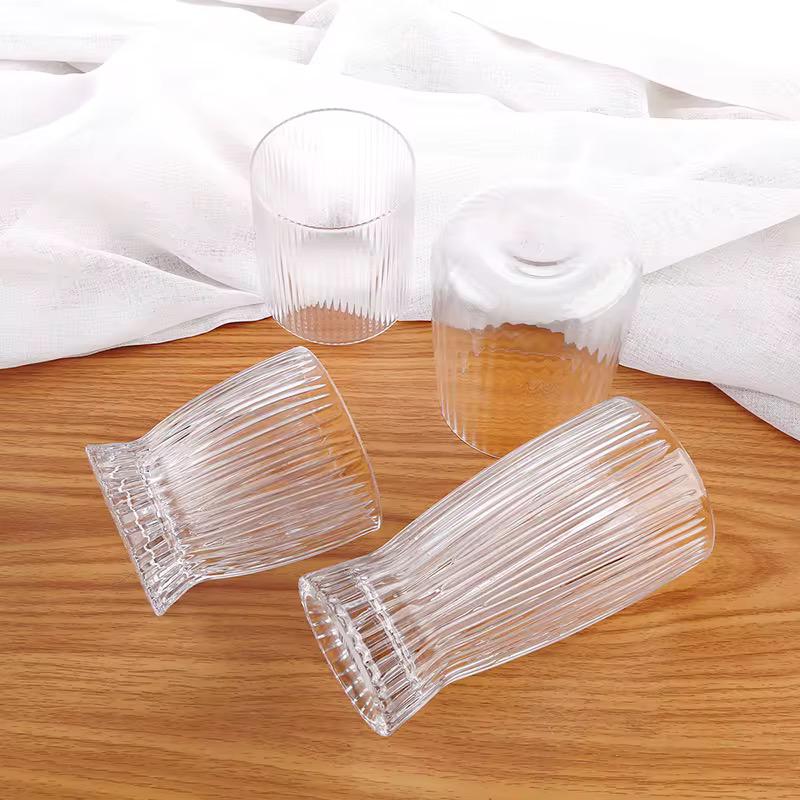 Vertical Stripe Glass Drinkware sets