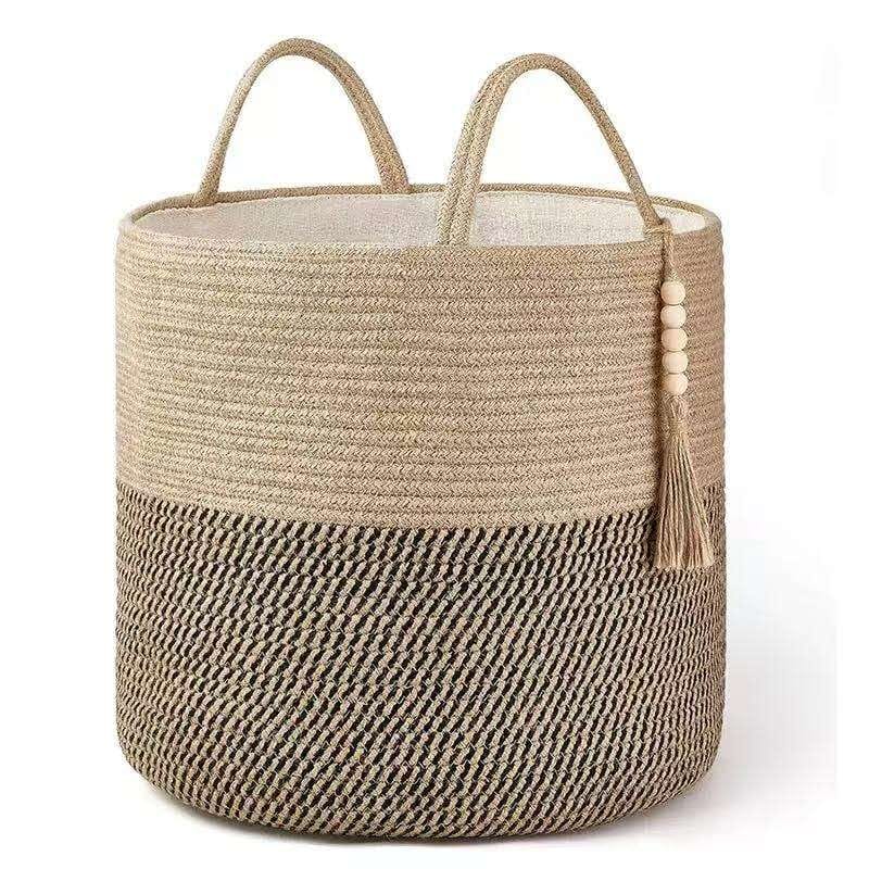Wooven decorative laundry/toys basket