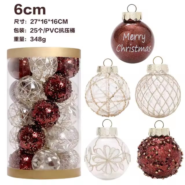 25pcs Christmas baubles
