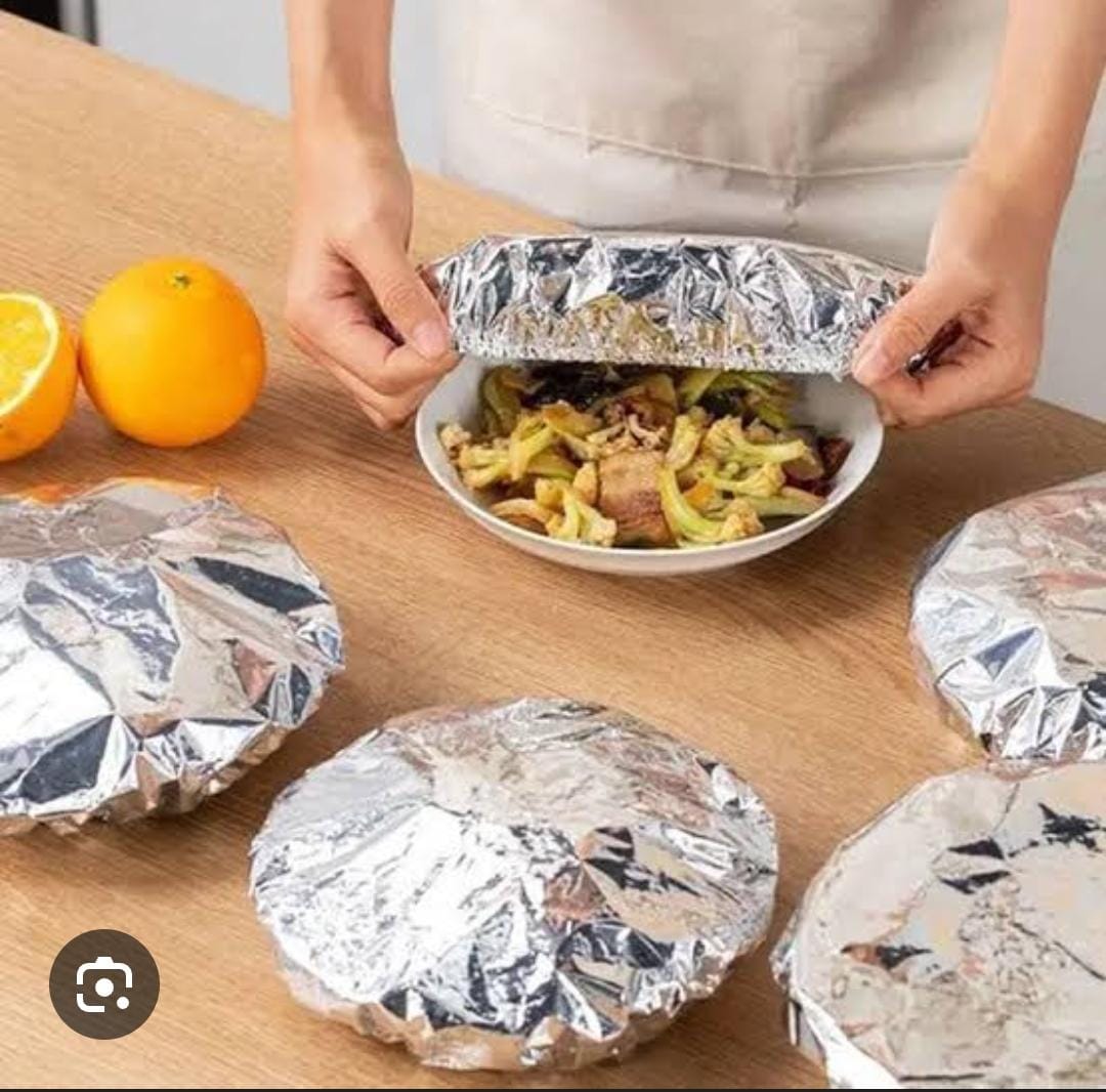 Reusable aluminum foil food cover