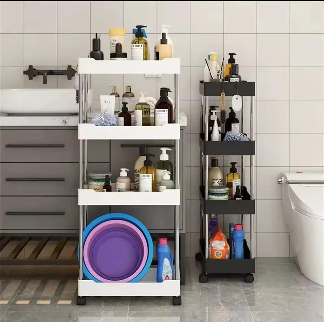 4 Tier multipurpose storage rack with wheels.