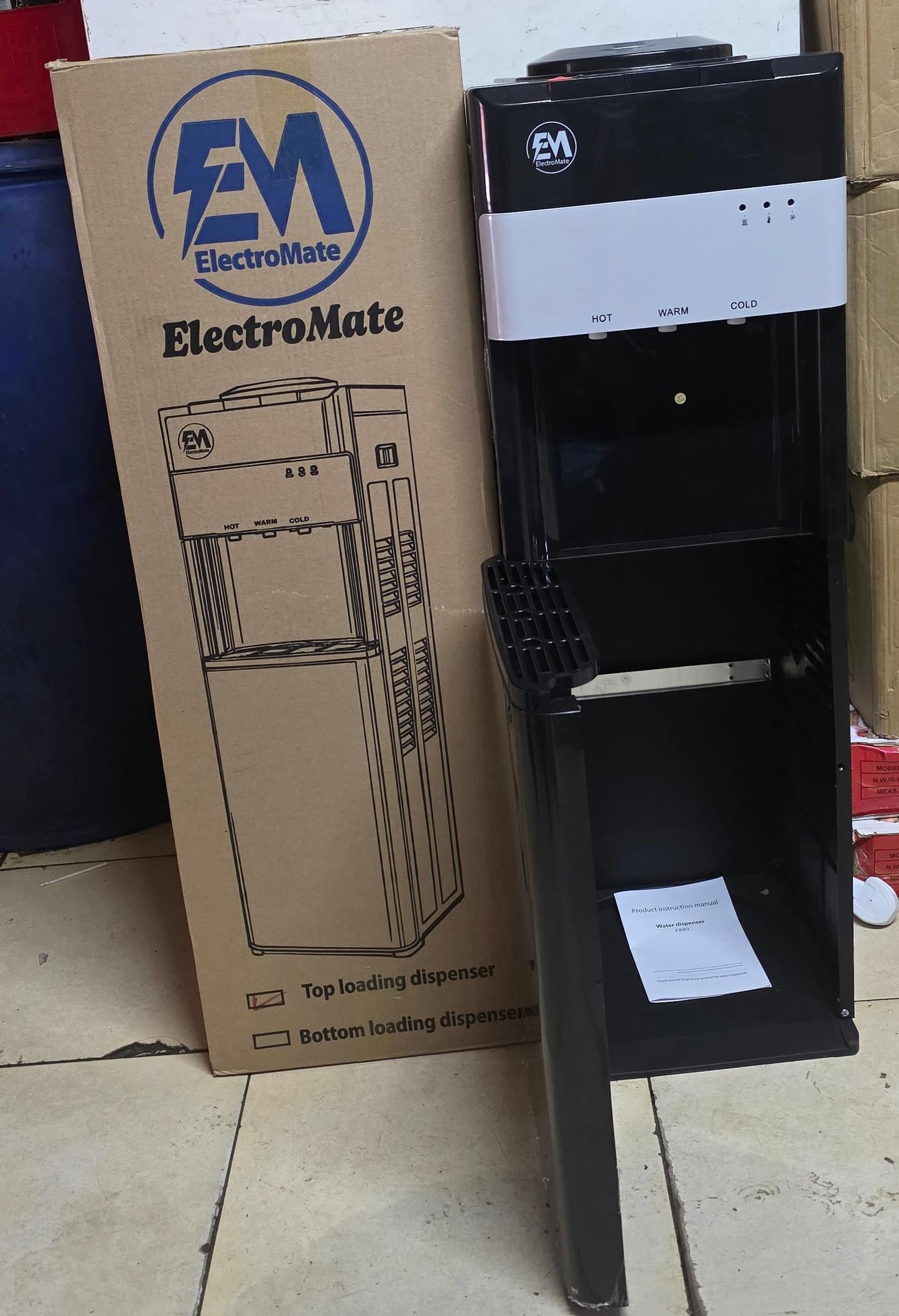 Electromate bottom load 3 taps standing dispenser