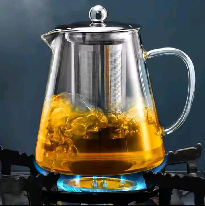 Heat resistant borosilicate glass Teapot with infuser