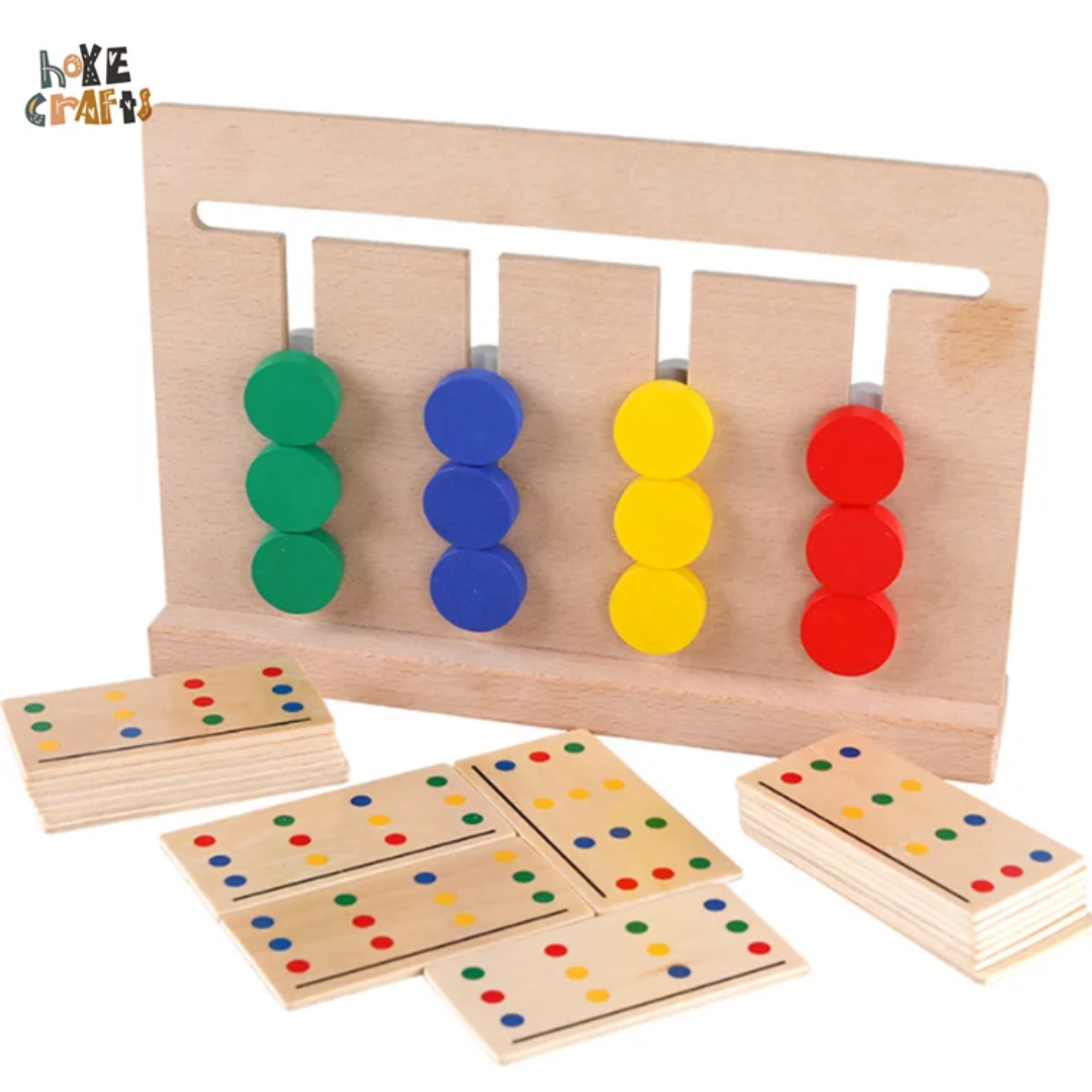 Kids Wooden Four-Color Game Color