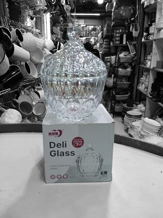 Deli glass sugar dish