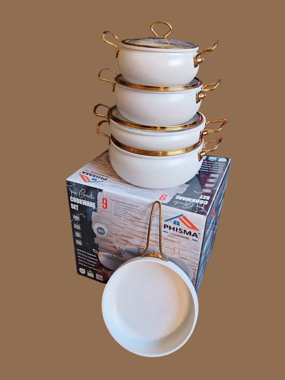 9PCS GRANITE COATING KITCHEN COOKWARE SET / Cooking pots