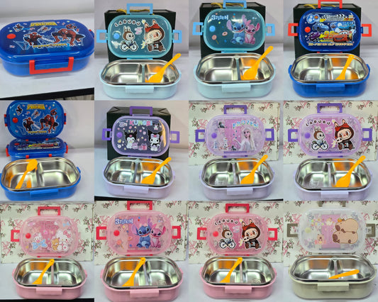 304 Stainless steel kids Bento  Lunch Box with a free spoon