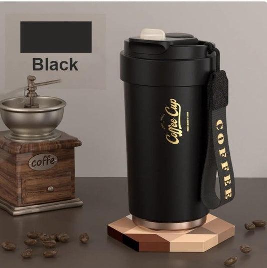 Insulated thermo cup with temperature display