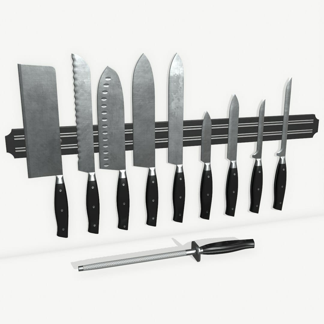 55cm Kitchen Magnet Knife Holder Knife Rack Organizer, Declutter utensils organizer, Knife magnetic holder, steel declutter magnetic rack, magnetic organizer Wall Mounted With Screws