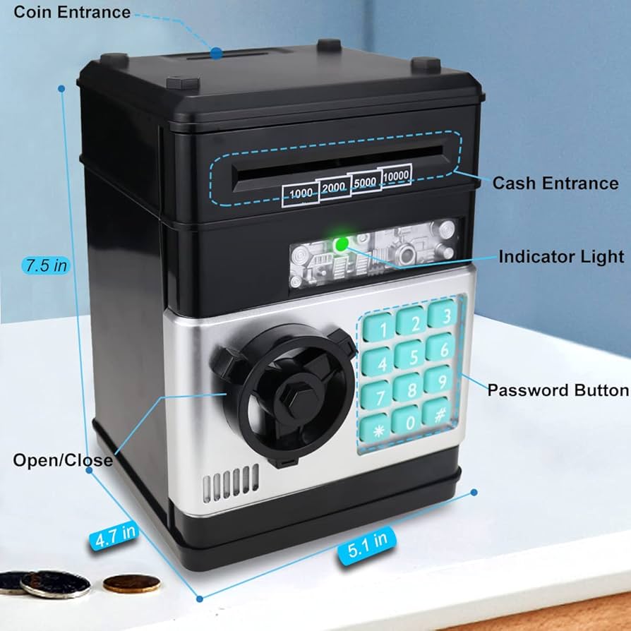 Electronic kids piggy bank