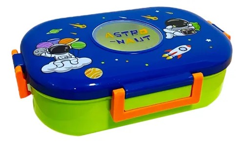 Oval Dino Cartoon themed Healthy Plastic Lunch Box, Microwave safe Lunch Bento Boxes Food Container, Kids Snackbox/Lunchbox