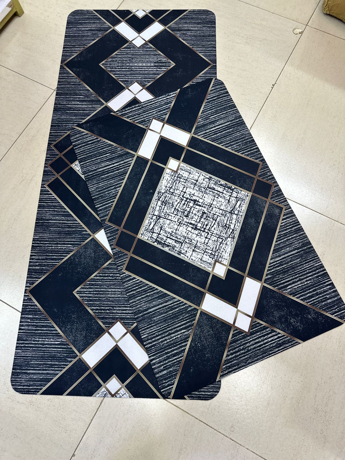 2 pc set rubber ( diatom) kitchen mats