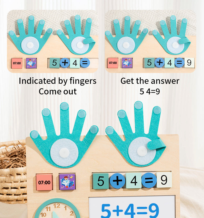 Montessori educational aids with clock