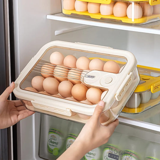 24 pcs Egg Storage Box, Refrigerator-Specific Sealed Fresh-Keeping Box, Egg Compartment Storage Box