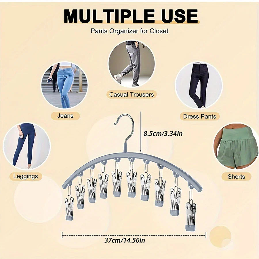 10pegs stainless steel clothes drying hanger