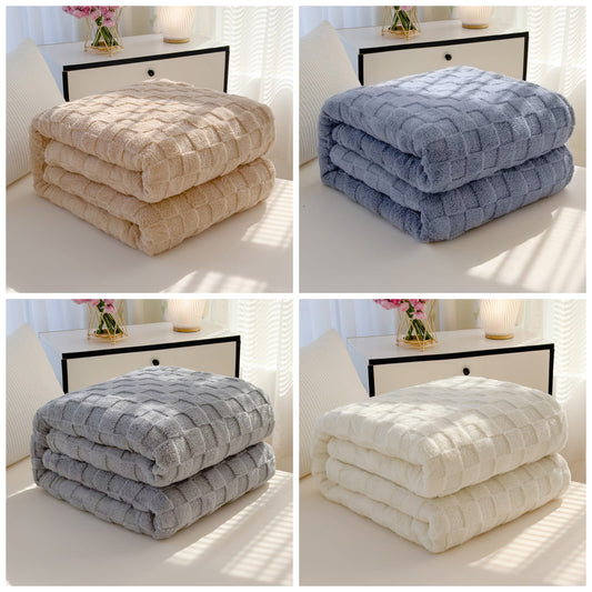 Luxury textured fleece blanket