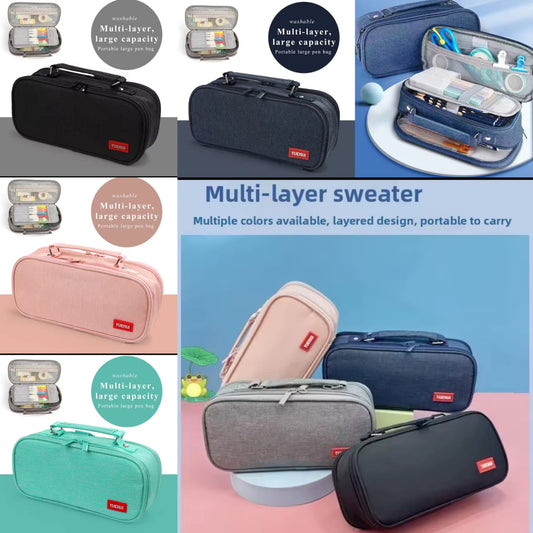 LARGE CAPACITY PORTABLE EXCELLENT QUALITY PENCIL POUCH/ ORGANIZER
