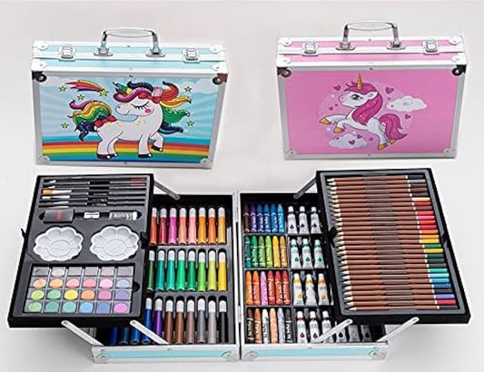 Professional 145-Piece Art Set with Foldable Case for Kids and Adult