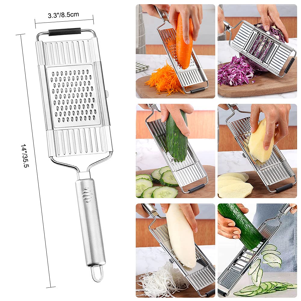 New generation 4in1 stainless steel multiple grater with 4 interchangeable blades