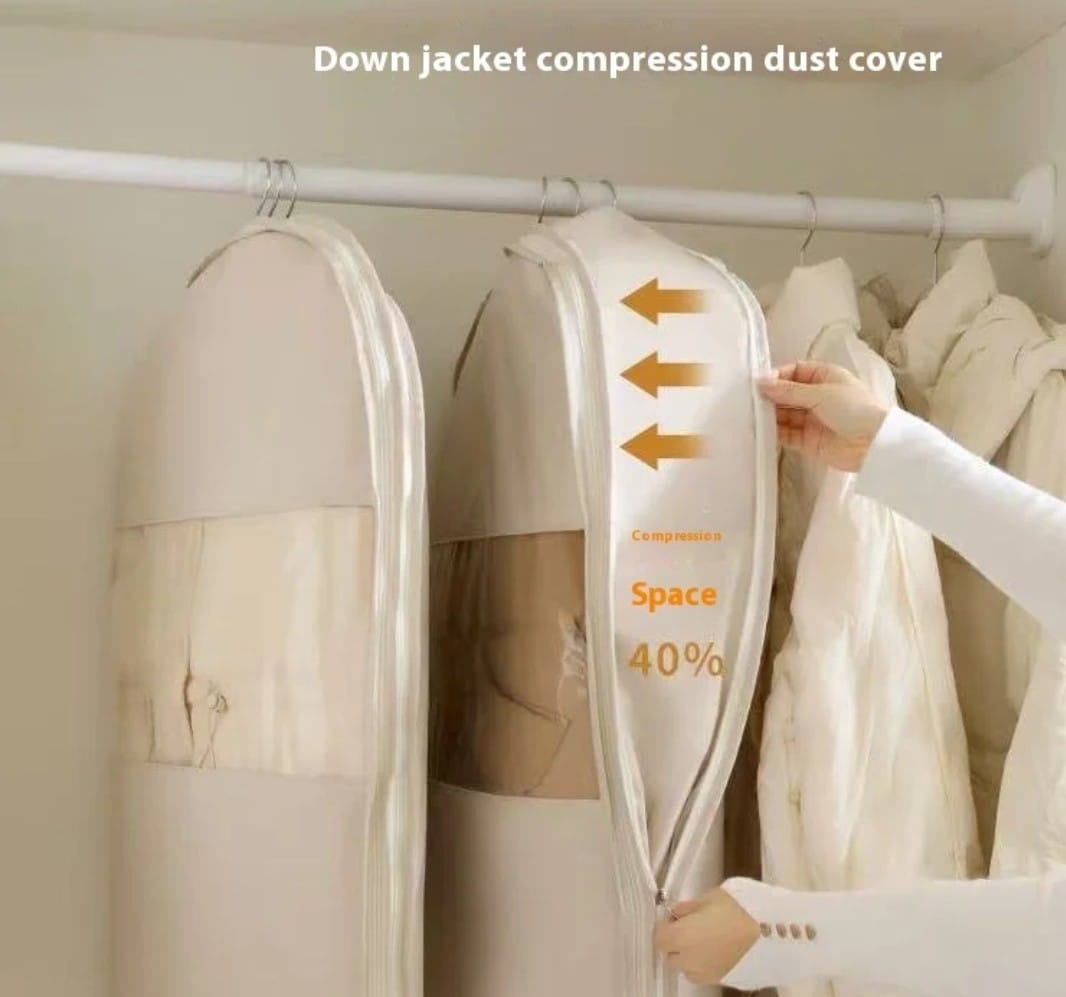 Compressible heavy duty dustproof garment storage bags