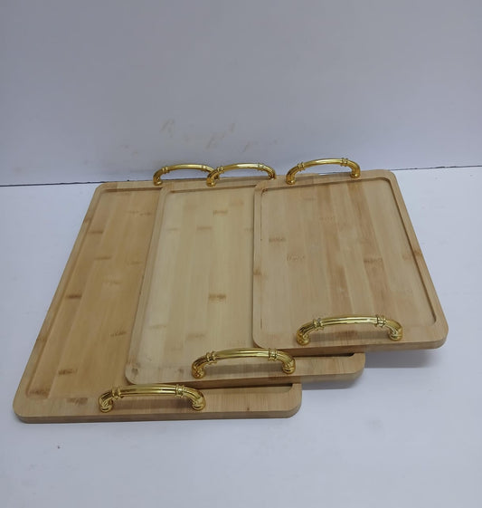 3 in 1 bamboo serving tray