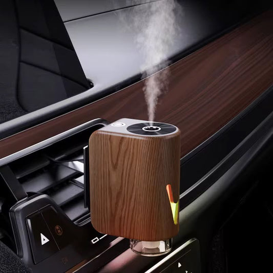 Smart Magnetic Car Diffuser with Ambient Lighting and 5 Bottles of replacement oils