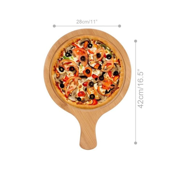 Bamboo pizza board plate