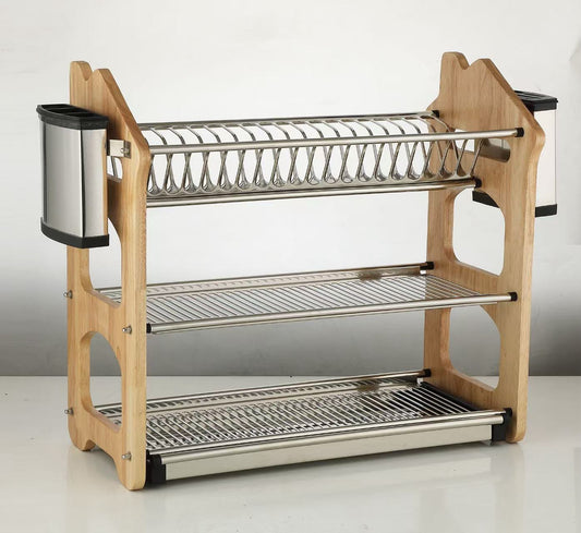Heavy duty Elegant 3 tier STAINLESS STEEL DISH RACK
