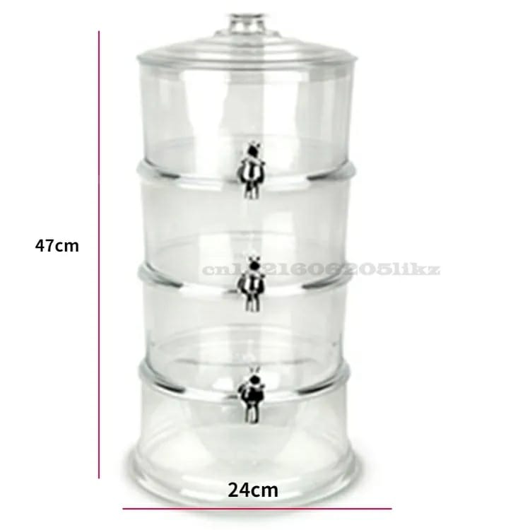 Juice/beverage dispenser with dispensing taps
