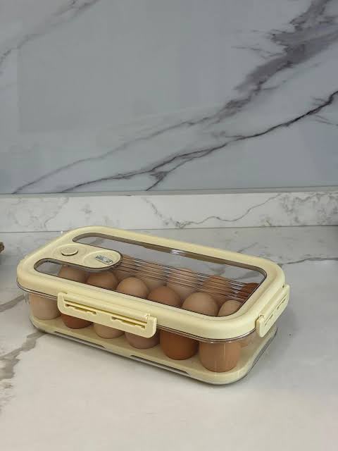 24 pcs Egg Storage Box, Refrigerator-Specific Sealed Fresh-Keeping Box, Egg Compartment Storage Box