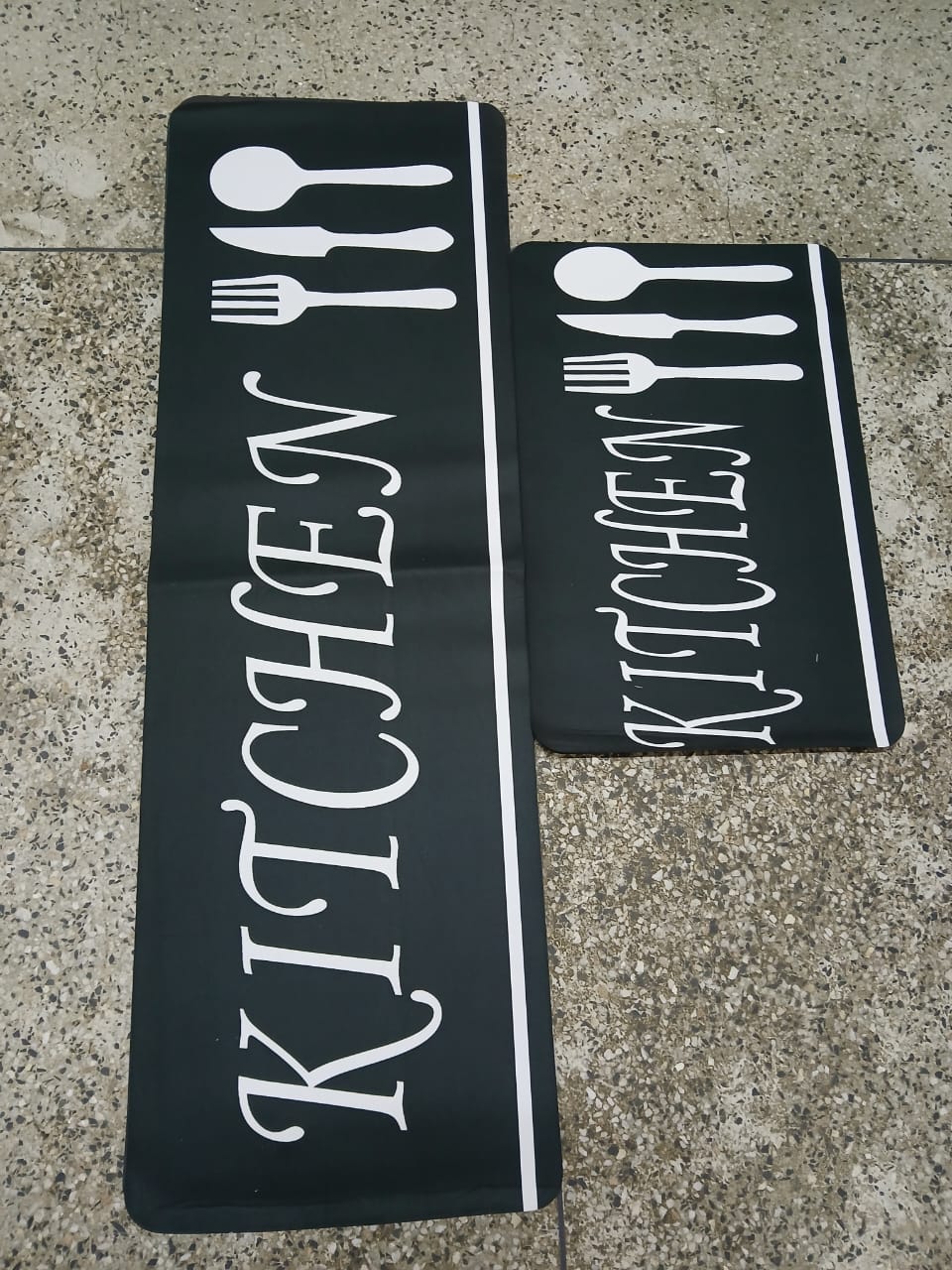 2pcs kitchen mats with rubber super non-slip underside