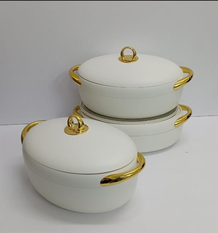 3pcs luxury Forever gold hotpot set