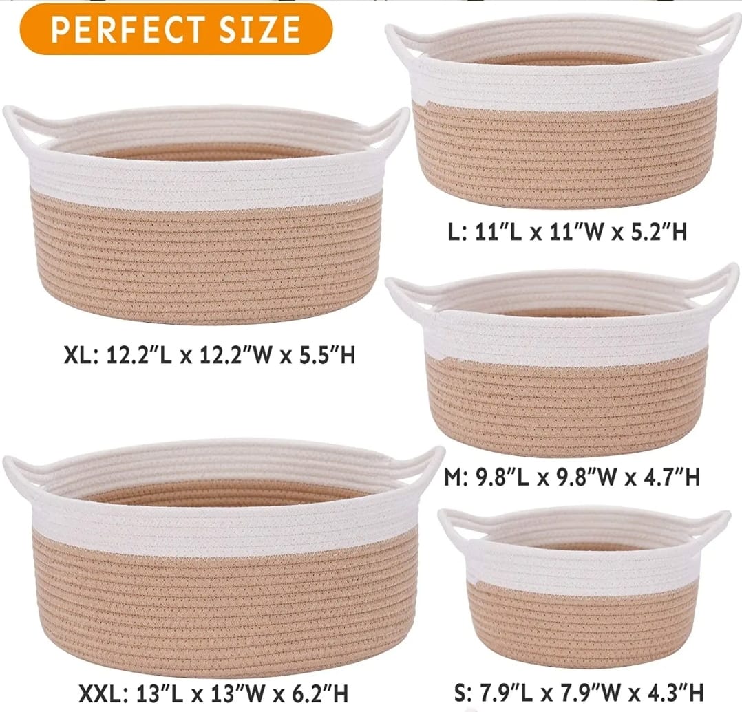 Cotton rope basket