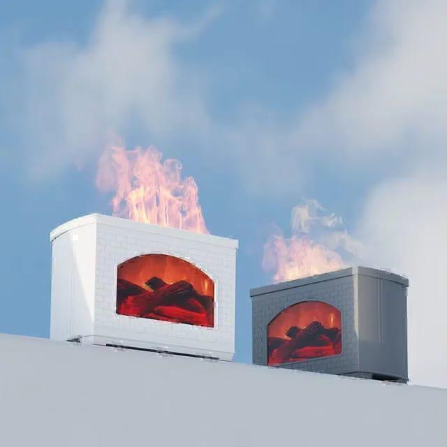 High Quality 3D Fireplace Aromatherapy Diffuser cool Mist Humidifier