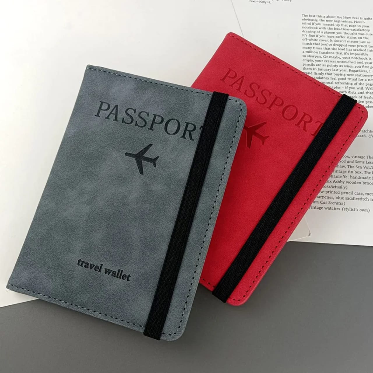 Passport Holder,Passport Cover  with RFID Blocker Plus Suitcase Tag