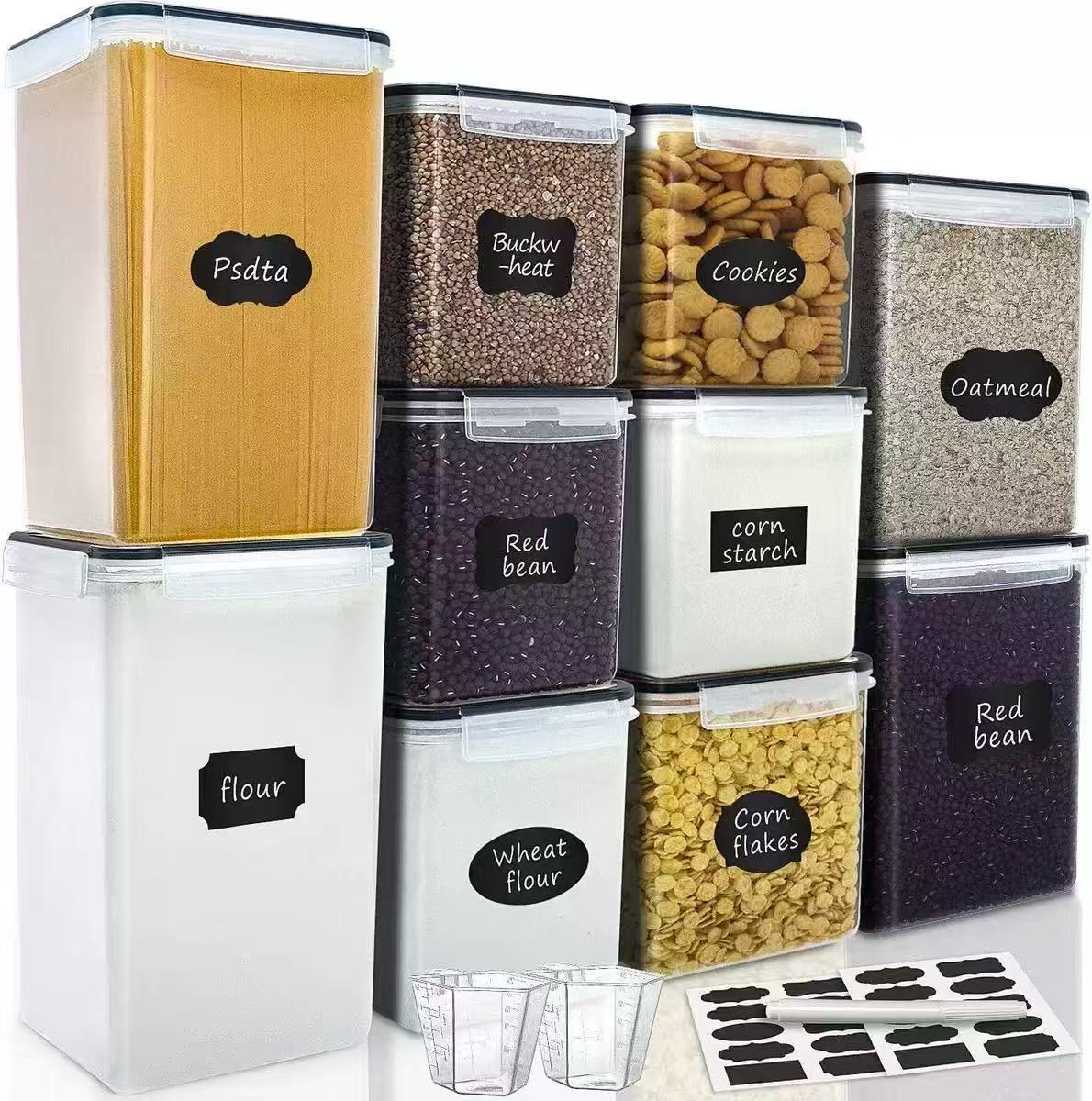 10pcs Food / Cereals Storage Containers
